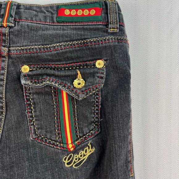 Coogi Denim Jeans Girl’s Size 16 Capri Black Wash Hip-Hop City Life Streetwear - Picture 9 of 12